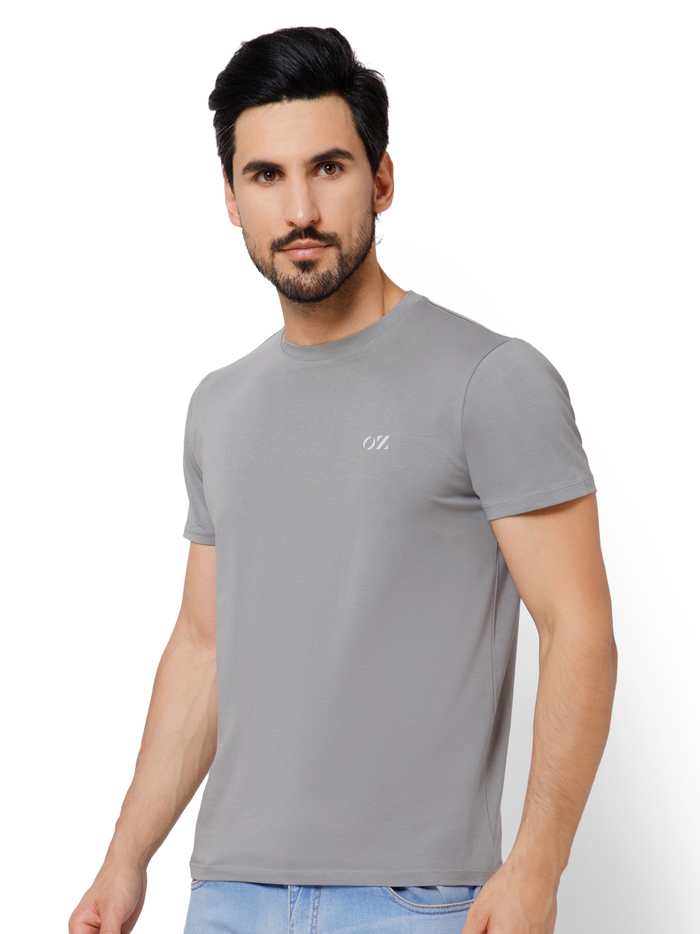 SOLID CREW NECK T-SHIRT (AMBER).
