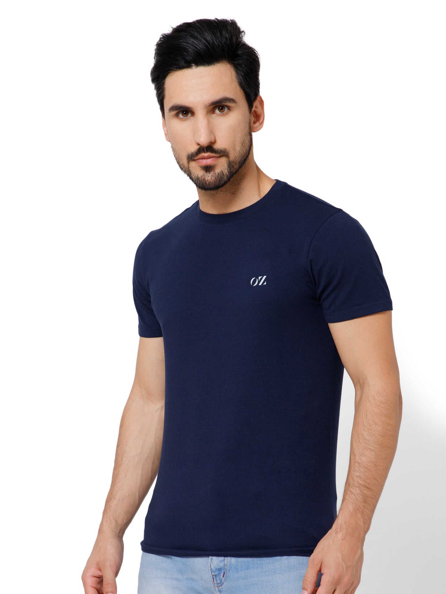 SOLID CREW NECK T-SHIRT (AMBER).