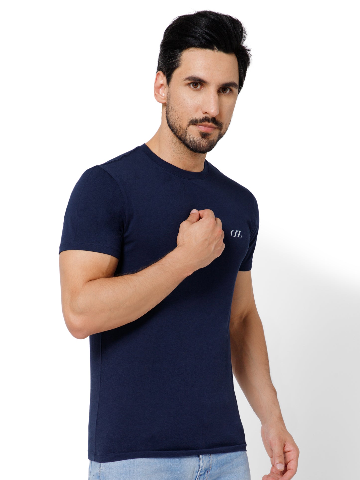 SOLID CREW NECK T-SHIRT (AMBER).
