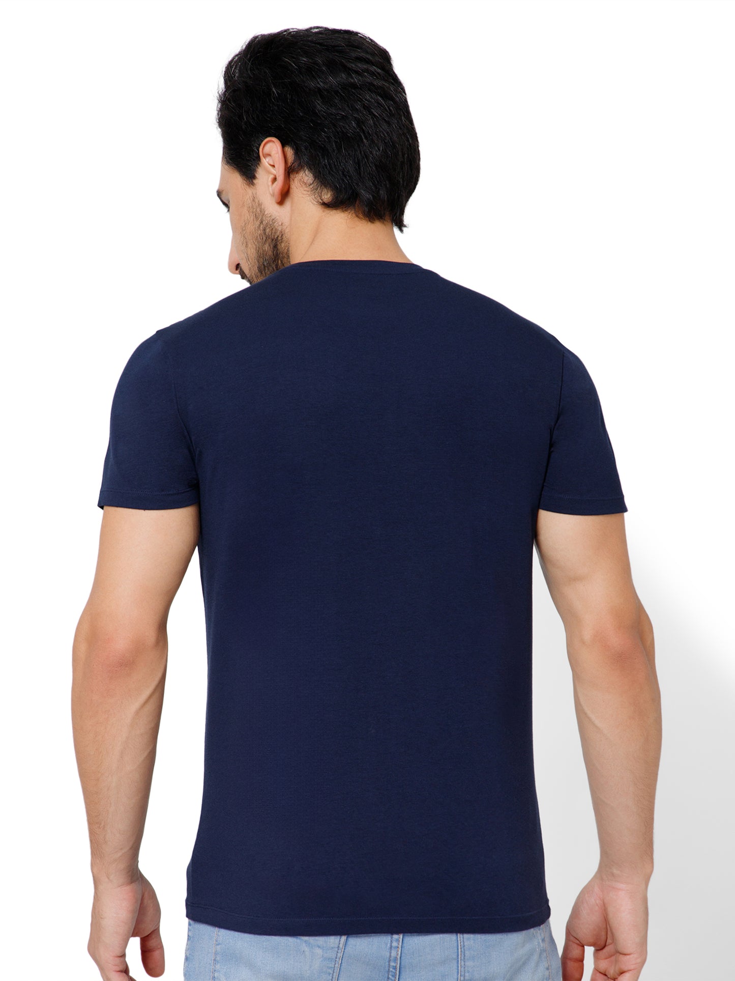 SOLID CREW NECK T-SHIRT (AMBER).