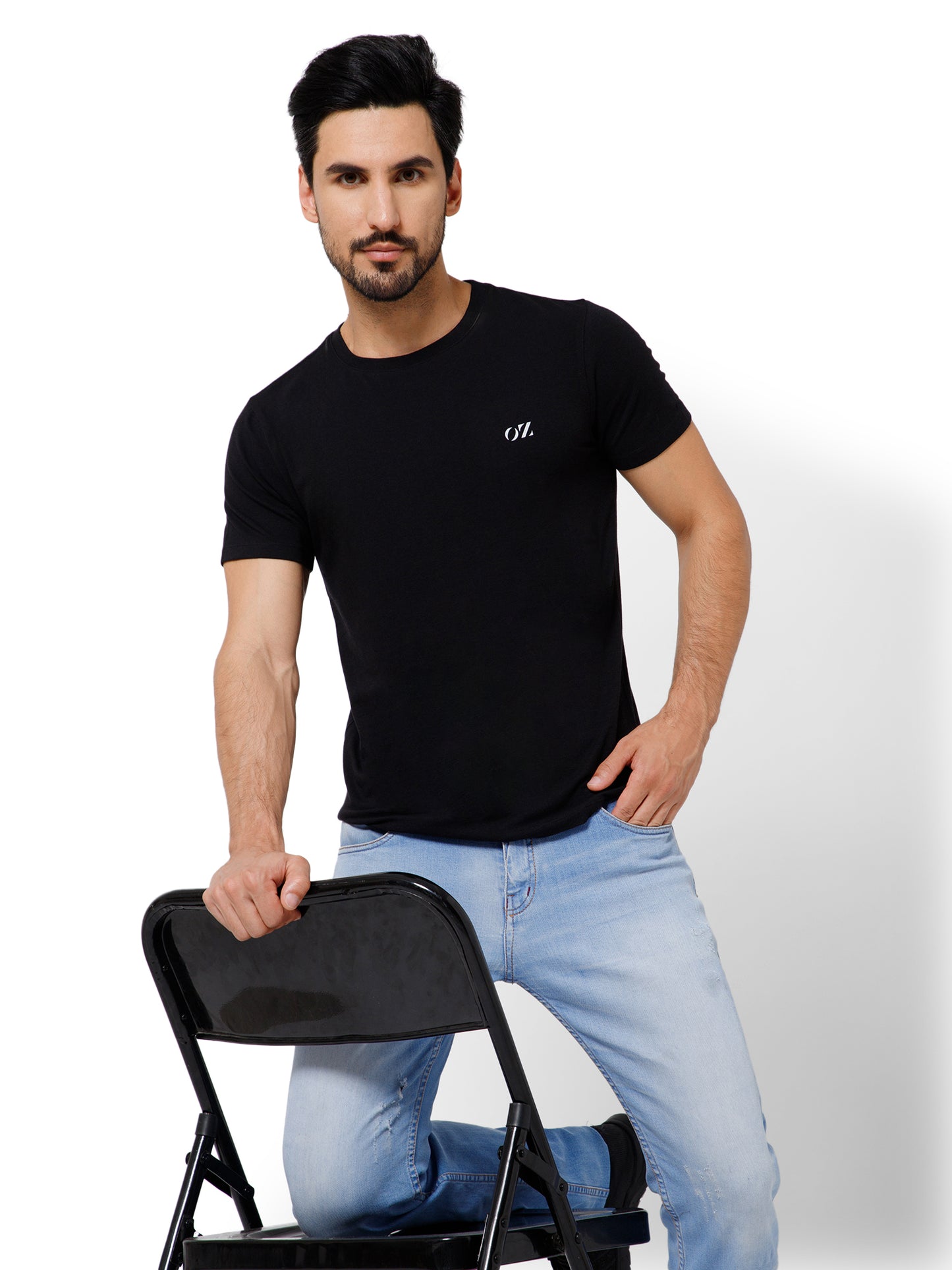SOLID CREW NECK T-SHIRT (AMBER).