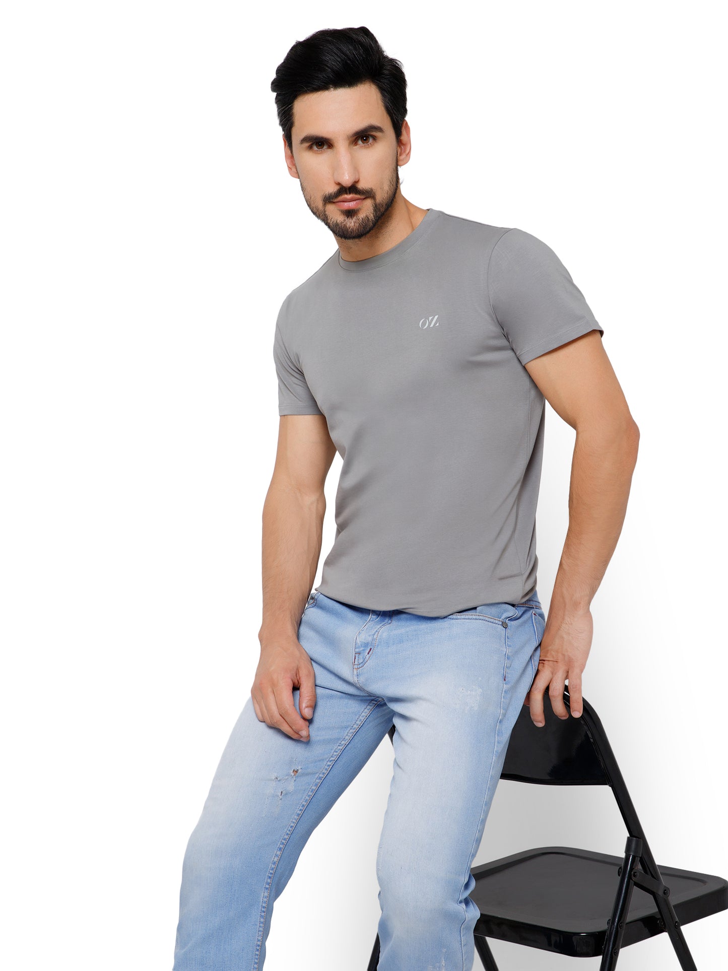 SOLID CREW NECK T-SHIRT (AMBER).