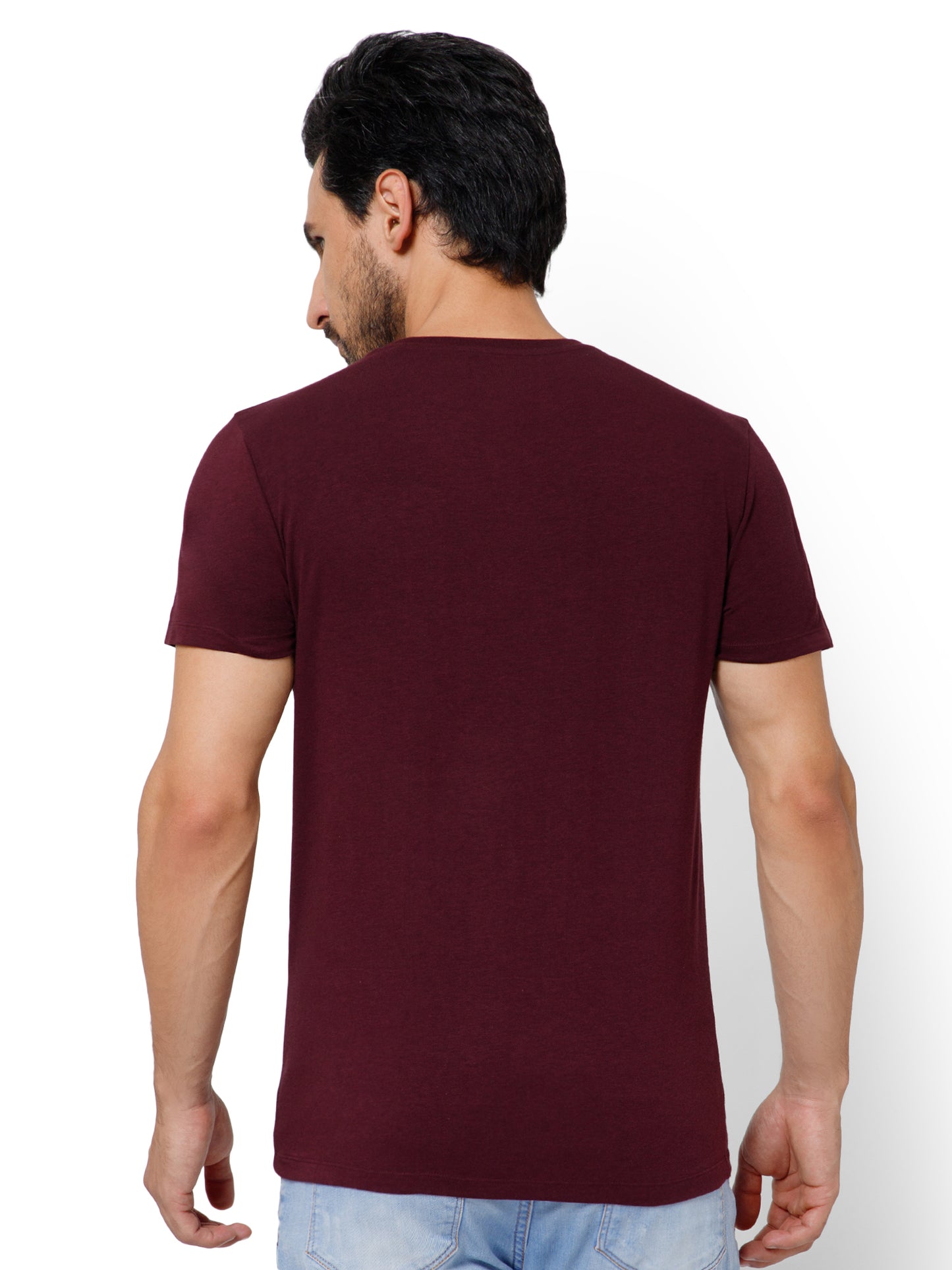 SOLID CREW NECK T-SHIRT (AMBER).