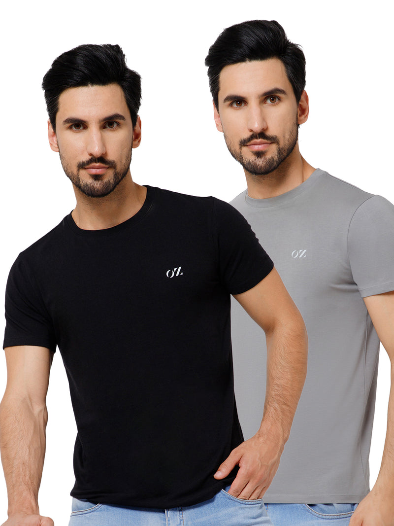 SOLID CREW NECK T-SHIRT combo.