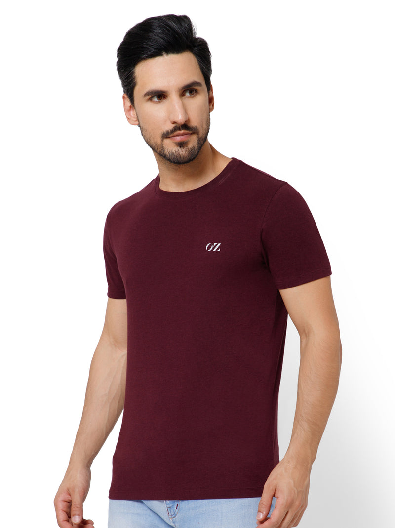SOLID CREW NECK T-SHIRT (AMBER).