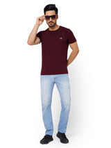 SOLID CREW NECK T-SHIRT (AMBER).