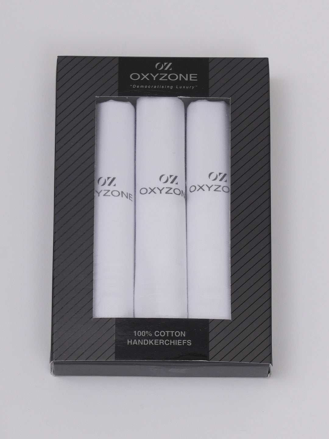 100% COMBED COTTON HANDKERCHIEF IN SOLID WHITE COLOR.