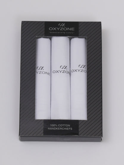 100% COMBED COTTON HANDKERCHIEF IN SOLID WHITE COLOR.