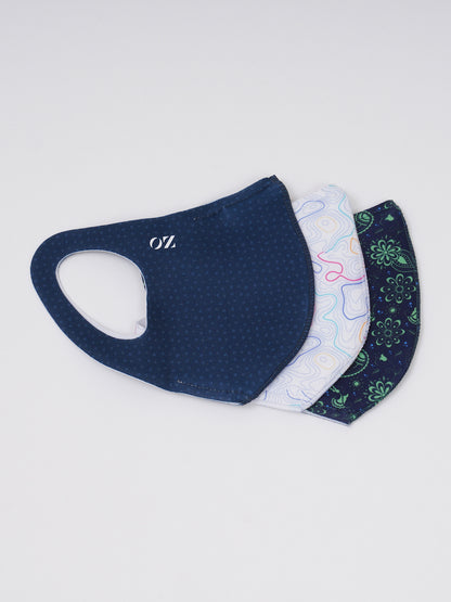 ANTIBACTERIAL,BREATHABLE, NEOPRENE MIX COLOR SNUG FIT MASK.