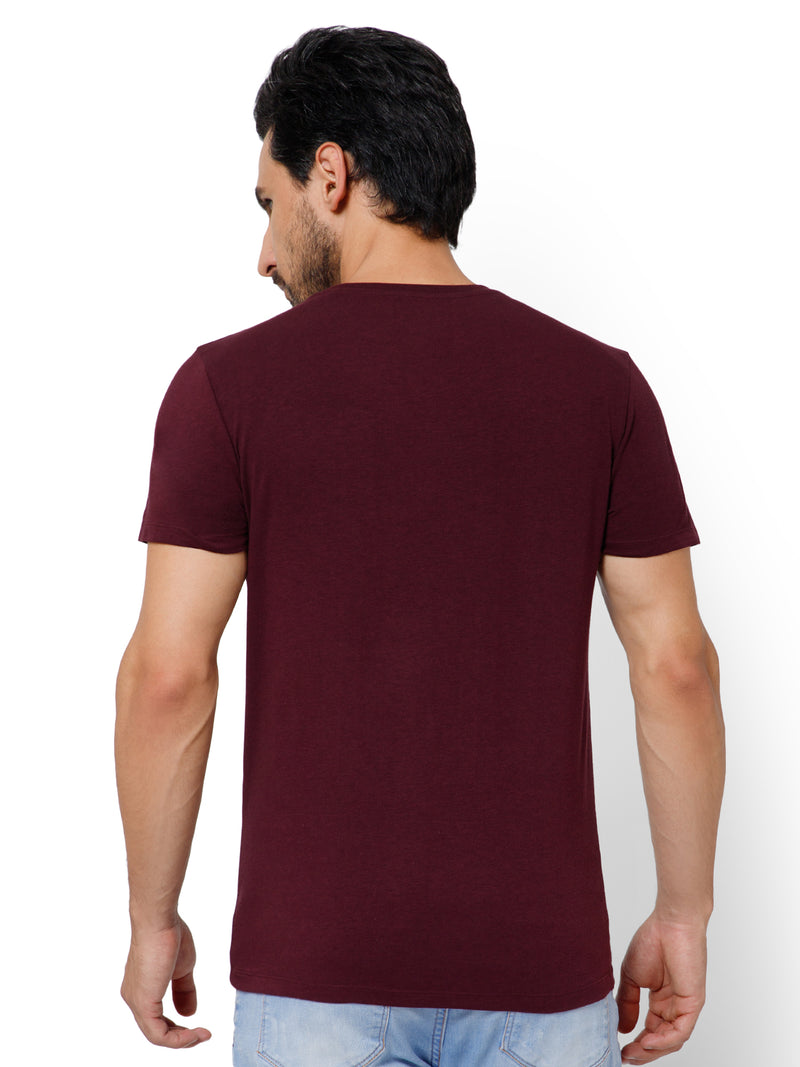 SOLID CREW NECK T-SHIRT (AMBER).